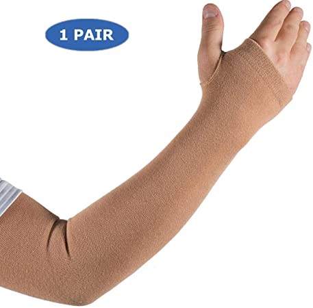Skin Protection Arm Sleeves for Men & Women | Protect Sensitive Arm and Hand Skin Against Tears, Bruising and Sun Exposure (Available in 4 Sizes and 1, 2 & 12 Pair Packs)
