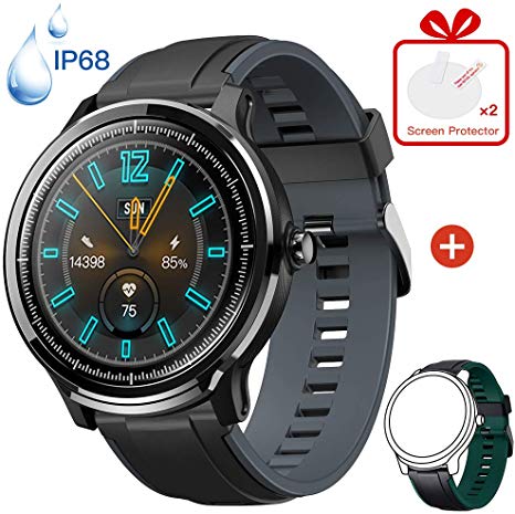KOSPET Smart Watch for Android iOS Phones IP68 Waterproof, Full Touch Screen Fitness Tracker Watches with Heart Rate Monitor, Ultra-Long Battery Life Sport Smartwatch for Men Women(Updated Version)