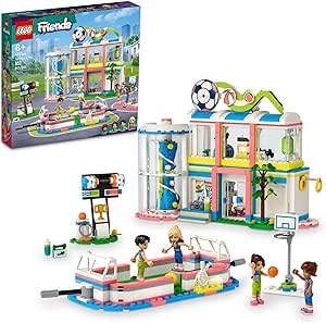 LEGO Friends Sports Center 41744 Building Toy Set, Fun for Boys and Girls Ages 8 and up, includes Football, Basketball and Tennis Games, A Fun Gift for Kids Who Love Sports and Pretend Play