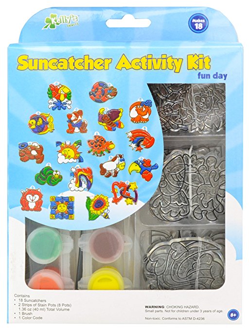 New Image Group SGP-08 Suncatcher Group Activity Kit, Fun Animal, 18-Pack