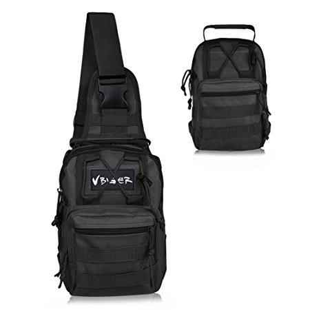 Vbiger Outdoor Tactical Backpack, Sling Bag & Sport Bag Pack Daypack for Camping, Hiking, Trekking, Rover Sling Rope Bag