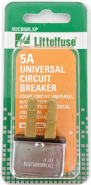 Littelfuse 0UCB005.XP 5 Amp Universal Circuit Breaker