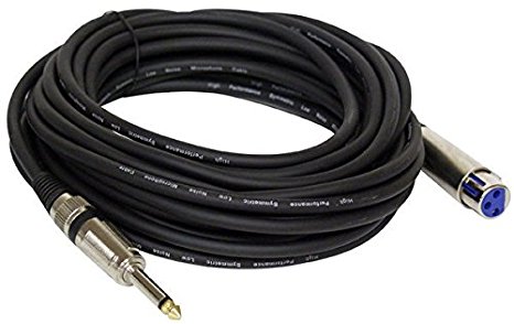 Pyle-Pro PPMJL30 30-Feet Professional Microphone Cable 1/4-Inch Male to XLR Female