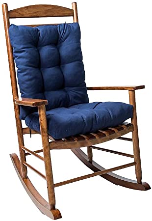 Rocking Chair Cushion Pad, 2 Piece Indoor/Outdoor Rocking Chair Cushions Set Non-Slip Overstuffed Patio Chair Cushion