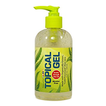 Double Strength Aloe Vera Topical Gel - Soothes and Hydrates Irritated Skin - 7.5 oz. bottle (Single Bottle)