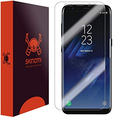 Galaxy S8 Plus Screen Protector (Maximum Coverage)(Non Case-Friendly), Skinomi TechSkin Full Coverage Screen Protector for Samsung Galaxy S8 Plus Clear HD Anti-Bubble Film