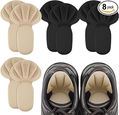 Sibba 4 Pair Heel Cushion Inserts Heel Grips Shoes Pads for Shoes Too Big Self-Adhesive Foot Cushions Pads Thick Shoe Inserts Back Insoles Anti Blister Shoe Liners Heel Protectors for Women Men