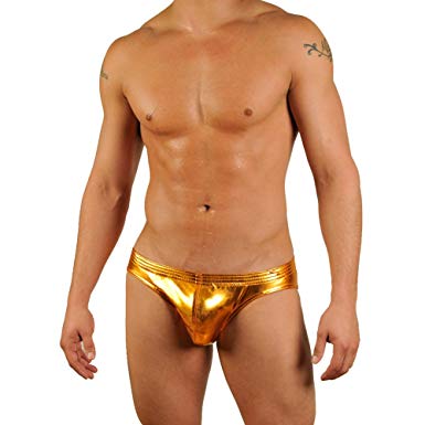Gary Majdell Sport Mens Liquid Metallic Contour Pouch Bikini Swimsuit