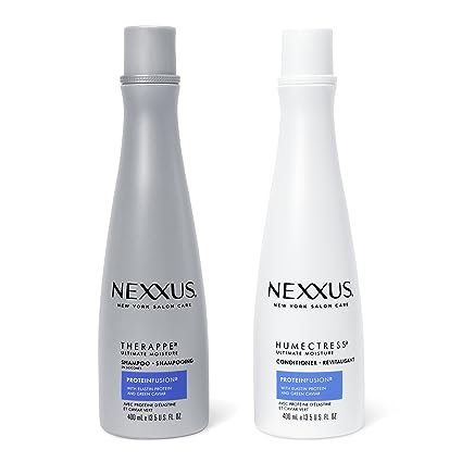 Nexxus Shampoo and Conditioner For Dry Hair Therappe & Humectress Hair Care With Proteinfusion Blend For 24-hour Moisture 13.5oz 2 Count