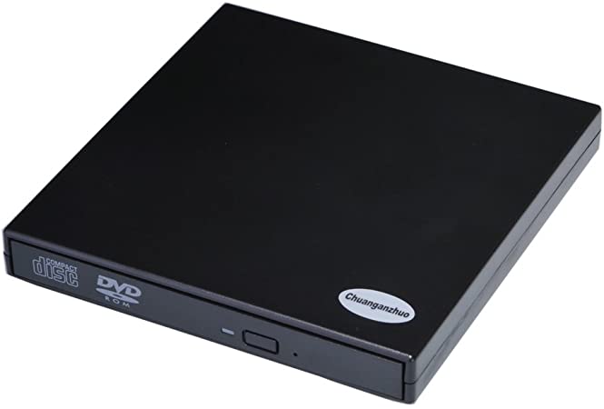 External Optical Drive USB 2.0 DVD/CD Player for Mac Windows 2000 / XP/Vista/Win 7/ Win 8 / Win 10,Ultra Notebook PC Desktop Computer,Black (DVD-ROM)