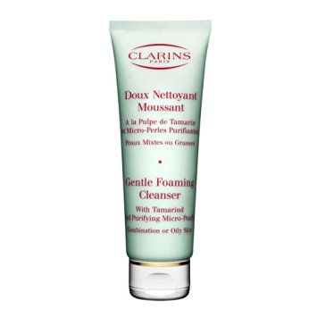 Clarins Gentle Foaming Cleanser with Tamarind and Purifying Micro Pearls for Unisex, 4.4 Ounce