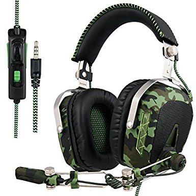 SADES SA926T Stereo Gaming Headset for PS4 New Xbox One, Bass Over-Ear Headphones with Mic and Volume Control for Laptop, PC, Mac, iPad, Computer, Smartphones(Camouflage)