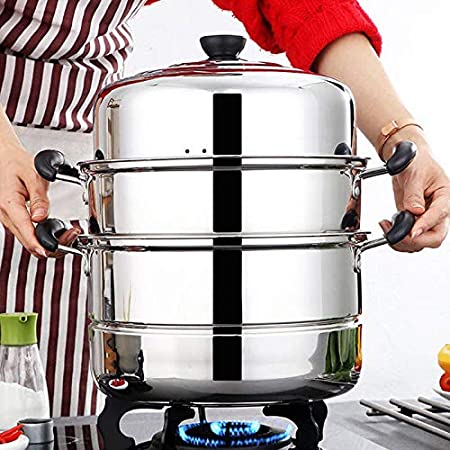 VONOTO Steamer for cooking,Steamer basket,Vegetable steamer,Steamer pot,Steamer cookware,Food steamer,10QT Stainless steel