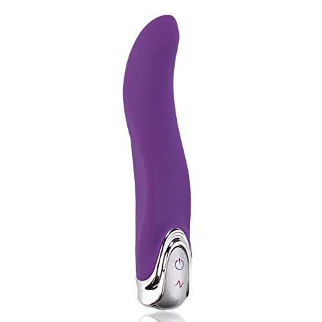 Bigbanana 7 Inch Dildo Vibrator 10 speed Vibrators Waterproof Mini Massagers Sex Toy (Purple)