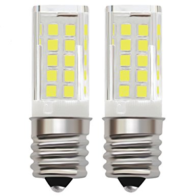 KINDEEP 2-Pack 120V 5W 40W Halogen Bulb Equivalent Ceramic E17 LED Light Bulb for Microwave Oven Appliance Lamp 6000K Daylight