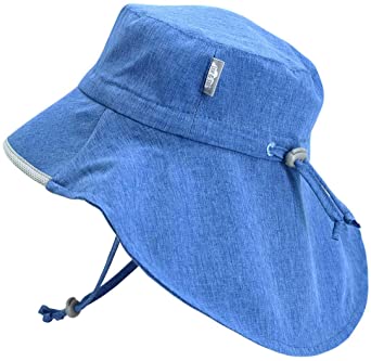 JAN & JUL Kids' GRO-with-Me Aqua-Dry Adventure Hat | 50  UPF Wide Brim Water-Repellent Sunhat