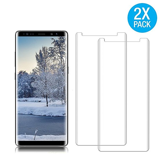 [2 Pack] Galaxy Note 8 Tempered Glass Screen Protector, Live2Pedal [HD Clear][Anti-Bubble][Anti-Scratch][Anti-Fingerprint] Tempered Glass Screen Protector For Samsung Galaxy Note 8