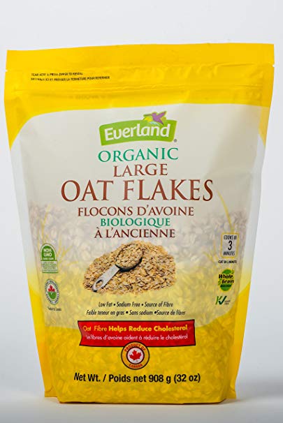 Everland Organic Oat Large Rolled, 907gm
