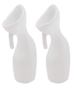 Healthstar Contoured Female Urinal, Easy Clean Urination Device for Women (2 Pack)