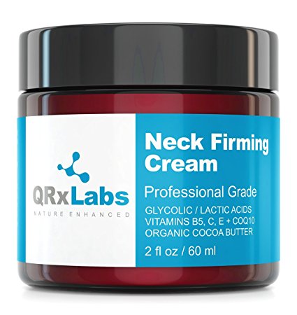 Neck Firming Cream – Tightening & Lifting Moisturizer for Loose, Wrinkled or Sagging Skin on Neck, Decollete & Chest – Best to Prevent Turkey / Crepe Neck – 2 fl oz