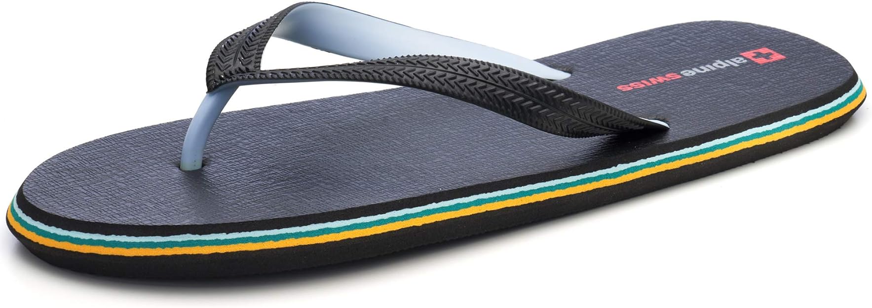 alpine swiss Men’s Flip Flops Lightweight EVA Sandals Black