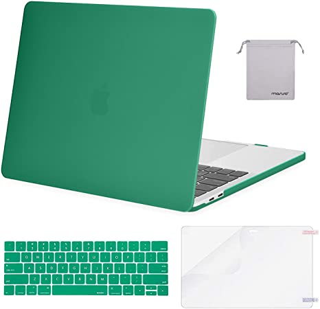 MOSISO Compatible with MacBook Pro 13 inch Case 2016-2020 Release A2338 M1 A2289 A2251 A2159 A1989 A1706 A1708, Plastic Hard Shell Case&Keyboard Cover Skin&Screen Protector&Storage Bag, Light Teal