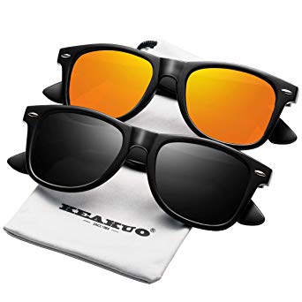 Polarized Sunglasses for Men Unisex 2pack - KEAKUO Polarized Sunglasses Men and Women Sunglasses K1911