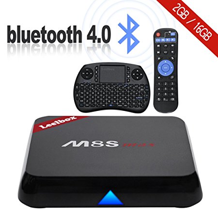 2017 Leelbox M8S max Android TV Box with 2.4 RF MINI Keyboard 2GB/16GB/Android 6.0/2.4GHz/5.0GHz Dual-band WIFI/Amlogic S905X Quad Core Bluetooth 4.0/100M LAN