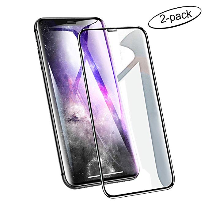 [2-Pack] Screen Protector Compatible for iPhone Xs MAX, Case-Friendly, HD Clarity, 9H Hardness, 6.5 Inch