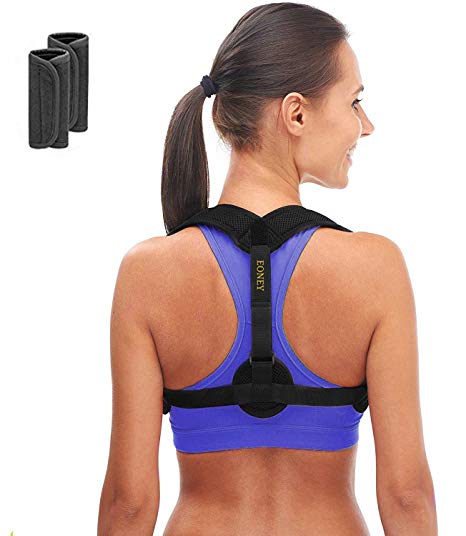 Posture Corrector Brace-Eoney Back Corrector for Man and Women-Effective and Comfortable Adjustable Back Shoulder Clavicle Support Back & Neck Pain Relief Improve Your Posture
