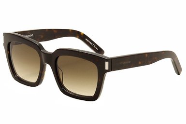 Saint Laurent Bold 1 004 Havana/Silver Retro Fashion Sunglasses 54mm