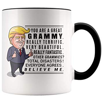 YouNique Designs Grammy Mug, 11 Ounces, Funny Trump Coffee Mugs, Grandma Cup