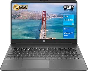 HP Essential Laptop, 15.6" FHD Display, Intel Core i3-1215U Processor, 32GB RAM, 1TB SSD, Webcam, Wi-Fi 6, HDMI, Windows 11 Home, KKE Accessories, Gray