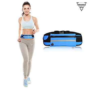 Forbidden Road Sport Running Belt(5 Color,3 Pockets) water resistant Fanny Pack Fitness Gear Running Waist Pack/Bag For Iphone 7/6s/6 & Iphone 7/6s/6 Plus and Samsung Phone Smartphone Accessory