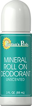 Puritan's Pride Mineral Roll On Deodorant-3 oz Roll-On