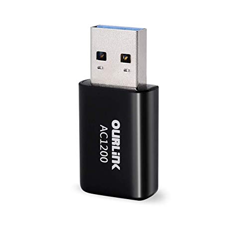 OURLiNK USB WiFi Adapter 1200Mbps USB 3.0 Wireless Network WiFi Dongle Mini Compact Size for Laptop/Mac,Dual Band 2.4G/5G 802.11ac,Support Windows 10/8/8.1/7/Vista/XP/2000,Mac 10.4-10.13 (Mini Size)