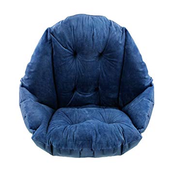 Soft High Back Chair Cushion Shell Shape Crystal Velvet Seat Cushion Cozy Seat Chair Pad Non Slip Floor Chair with Ties for Decoration Back Support Tailbone Sciatica Pain Relief Home Dorm Office Car