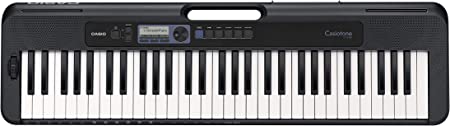 Casio CT-S300AD 61 Touch-Sensitive Keys, Pitch-Bend Wheel Portable Electronic Keyboard in Black with AC Adapter Included