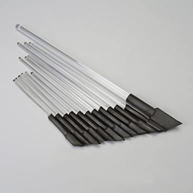 Glass Stirring Rod Assortment with Rubber Policemen