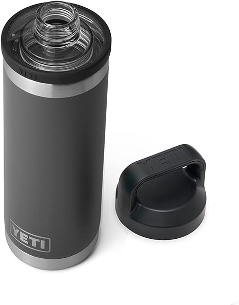 YETI Rambler 18 oz Bottle, Vacuum Insulated, Stainless Steel with Chug Cap, Charcoal