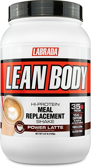 Labrada Lean Body MRP with Premium Columbia Coffee (154mg of caffeine), Whey Protein Powder for Weight Loss and Muscle Growth, Power Latte, 2.47LB Tub