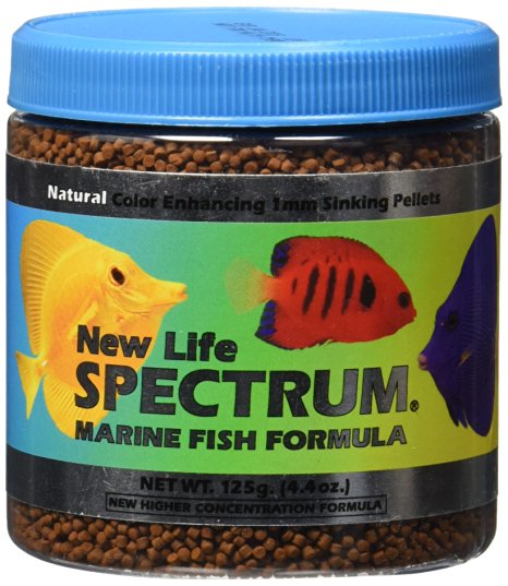 New Life Spectrum Marine Fish Formula 1mm Sinking Pellet Fish Food(Natural Color Enhancing)
