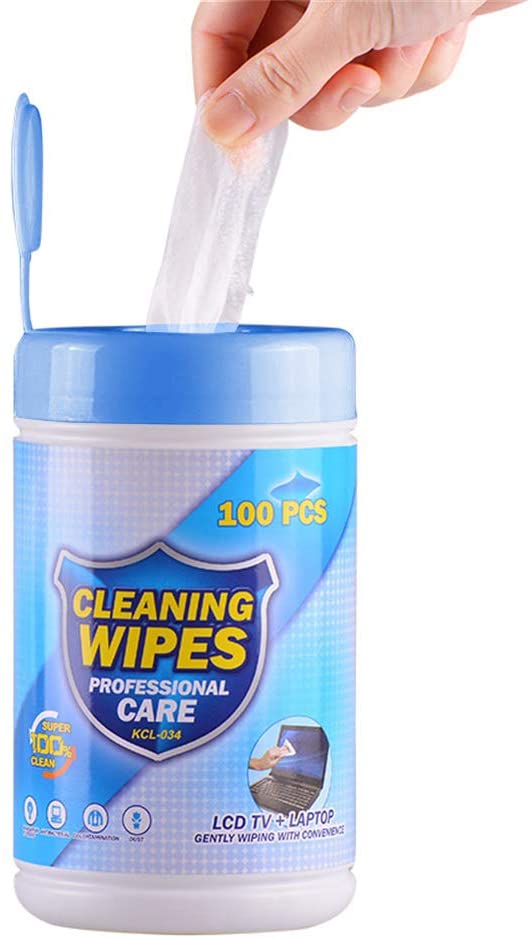 100 Pcs Disinfectant Wipes Portable Alcohol Wet Wipes Antiseptic Cleaning Wipes for Tourism Hotel Restaurant Home Office Car(1 Bottle)