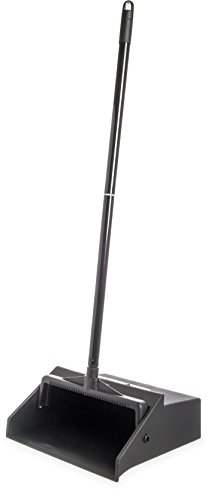 Carlisle 36142003 Upright 2-Piece Handle Lobby Dust Pan, 2.5 Foot Overall Height, Black