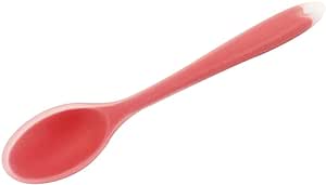 uxcell Silicone Dinner Spoon Table Spoon Dessert Spoon Utensils for Kitchen Restaurant Coral