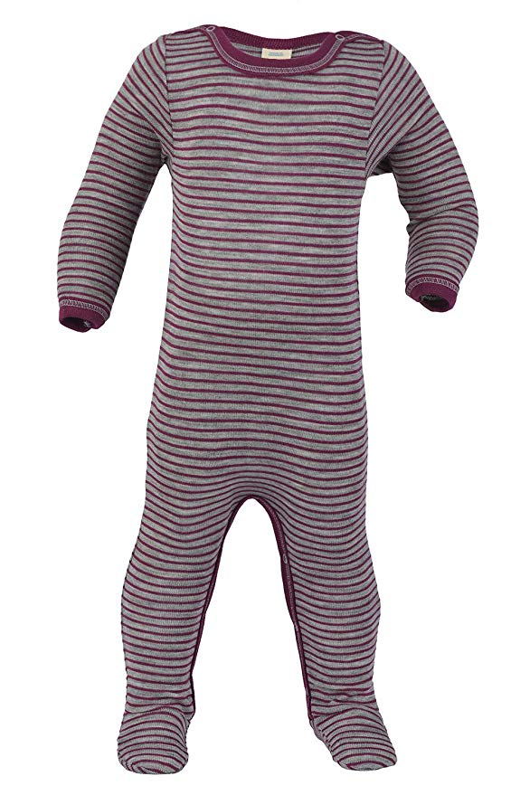 Footed Sleep and Play: Organic Wool Silk Footie Sleeper Pajamas for Baby Boys or Girls