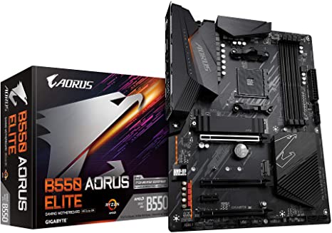 Gigabyte B550 AORUS Elite (AM4 AMD/B550/ATX/Dual M.2/SATA 6Gb/s/USB 3.2 Gen 2/2.5 GbE LAN/Realtek ALC1200/HDMI/DP/PCIe4.0/DDR4/Gaming Motherboard)