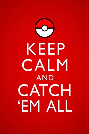 Keep Calm And Catch Em All Video Gaming Poster 12x18