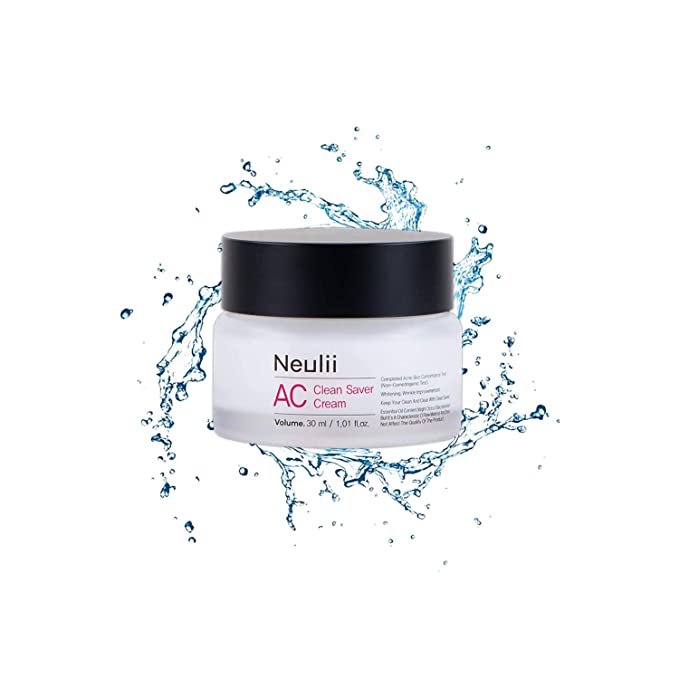 Neulii AC Clean Saver Cream 1.52 fl oz.(45ml) - Natural Acne Cream Spot Treatment | Acne Face Cream for Acne Prone Skin | Pore Minimizer Cream | Tea Tree Oil Cream for Acne | Anti Acne Cream for Women