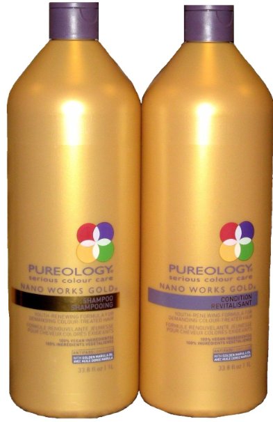 Pureology Nanoworks Shampoo & Conditioner Liter, 33.8 oz. each